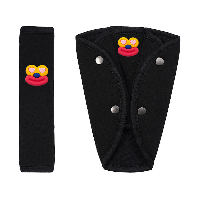 Car Kids Safety Belt Shoulder Protector, Cute Anti-Stranglehold Neck Protector, Baby Car Adjustment Fixed Limiter