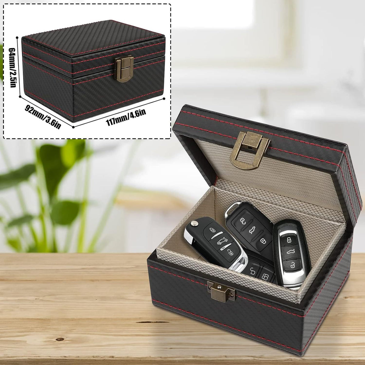 Cross-border new carbon fiber high-grade RFID anti-radiation mobile phone box shielding car key anti-theft box signal shielding