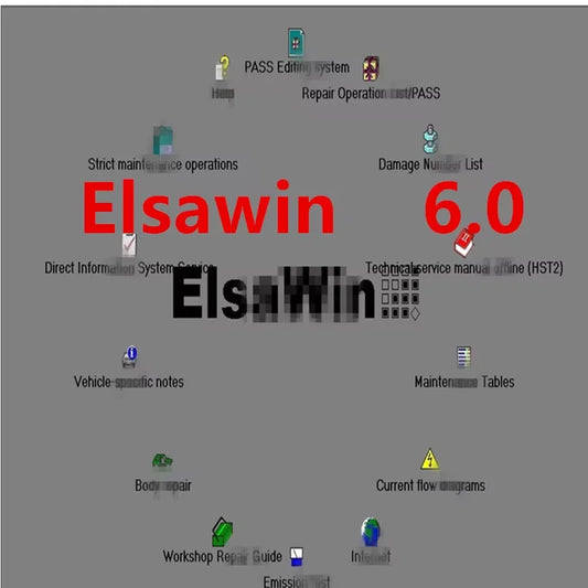 2026 Latest Car Repair Software Elsawin 6.0 Etka 8.3 Electronic Parts Catalog Elsa Win 6.0 For V-W For A-udi Car Software