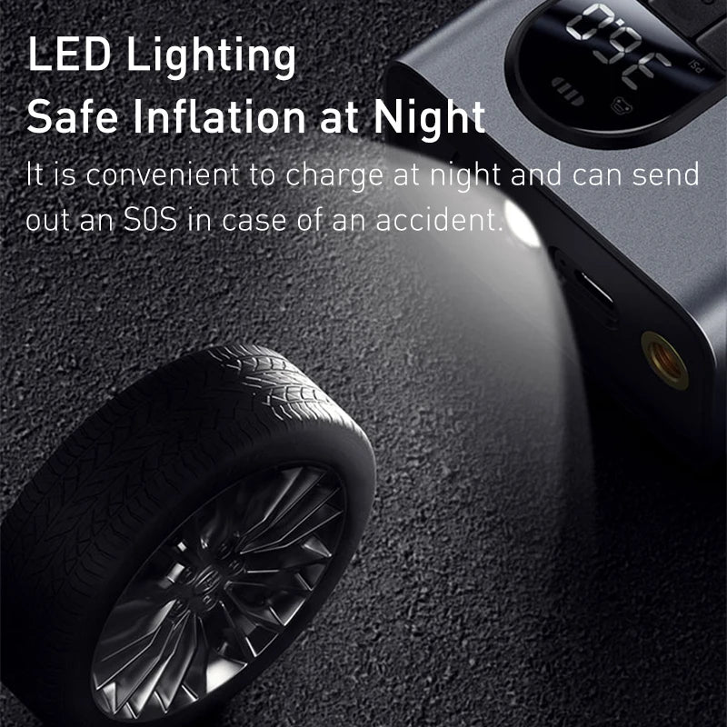 Baseus Portable Tire Inflator with LED Light