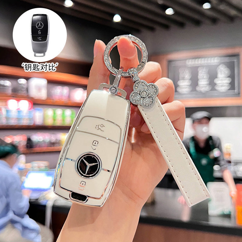 Suitable for Mercedes-Benz key cover GLS450 imported GLE350 high-end GLE450 coupe GLS400 car four 4 key shell