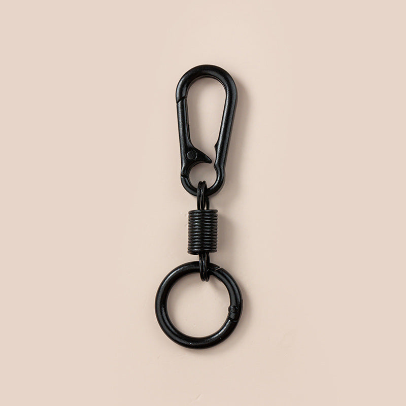 Colorful Breathing Rebound Ring Keychain Solid Color Simple Zinc Alloy Car Cross-Border Carabiner Keychain