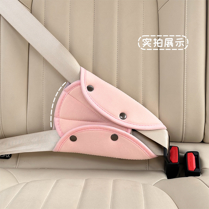 Car Kids Safety Belt Shoulder Protector, Cute Anti-Stranglehold Neck Protector, Baby Car Adjustment Fixed Limiter