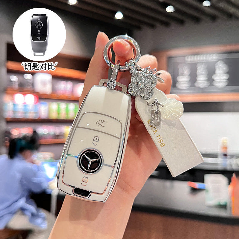 Suitable for Mercedes-Benz key cover GLS450 imported GLE350 high-end GLE450 coupe GLS400 car four 4 key shell