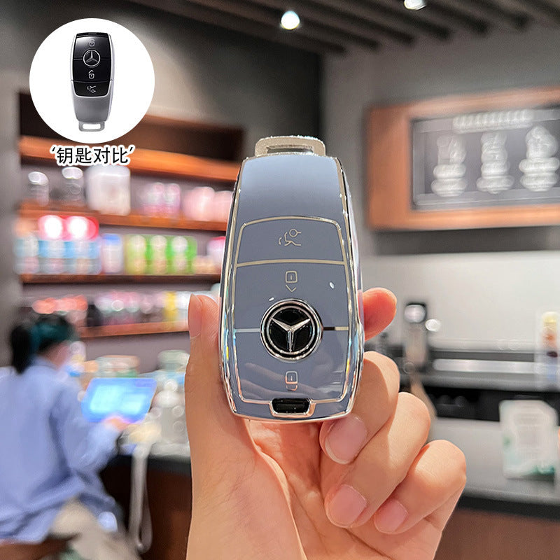 Suitable for Mercedes-Benz key cover GLS450 imported GLE350 high-end GLE450 coupe GLS400 car four 4 key shell