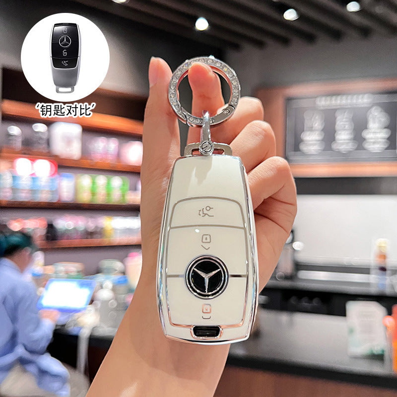 Suitable for Mercedes-Benz key cover GLS450 imported GLE350 high-end GLE450 coupe GLS400 car four 4 key shell