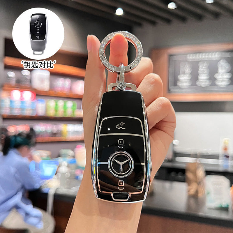 Suitable for Mercedes-Benz key cover GLS450 imported GLE350 high-end GLE450 coupe GLS400 car four 4 key shell