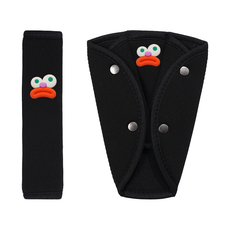 Car Kids Safety Belt Shoulder Protector, Cute Anti-Stranglehold Neck Protector, Baby Car Adjustment Fixed Limiter