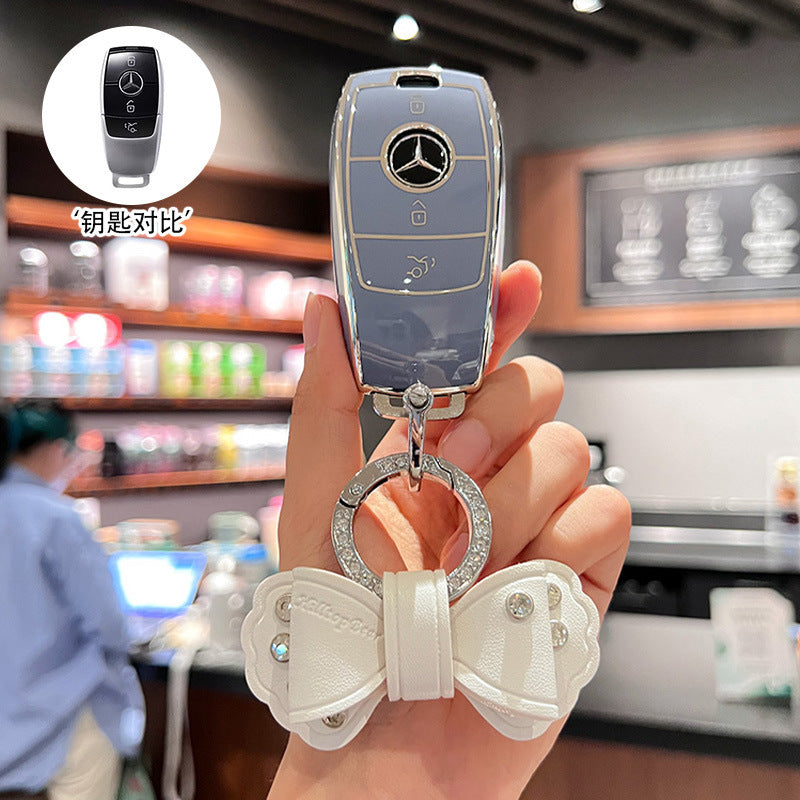 Suitable for Mercedes-Benz key cover GLS450 imported GLE350 high-end GLE450 coupe GLS400 car four 4 key shell