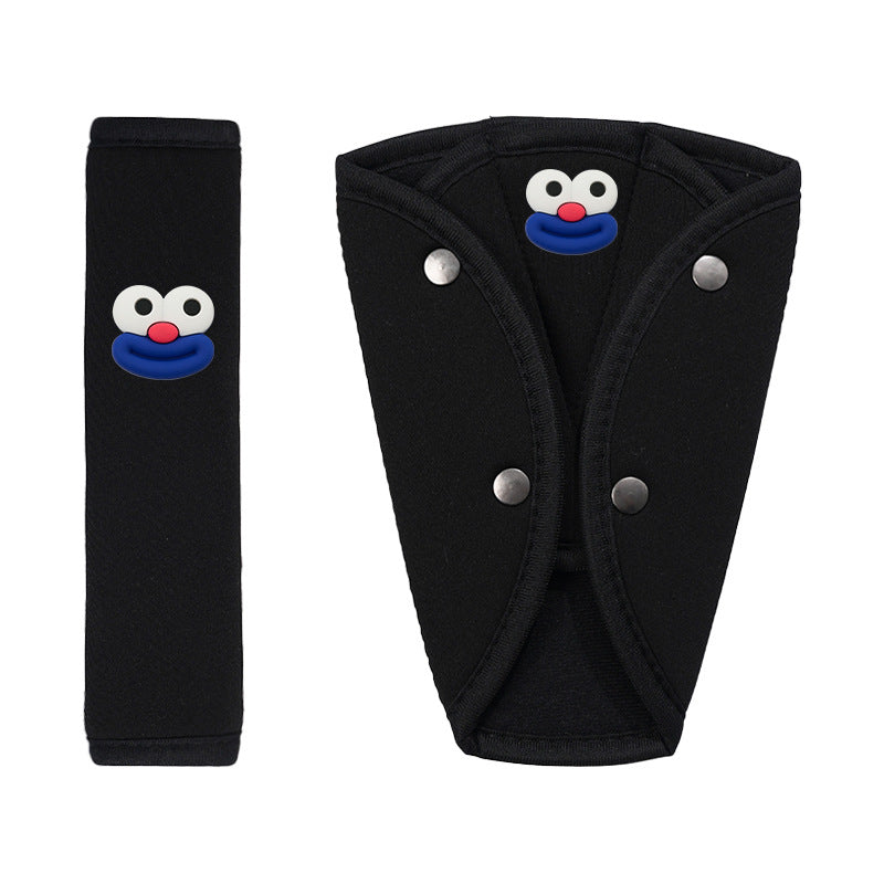 Car Kids Safety Belt Shoulder Protector, Cute Anti-Stranglehold Neck Protector, Baby Car Adjustment Fixed Limiter