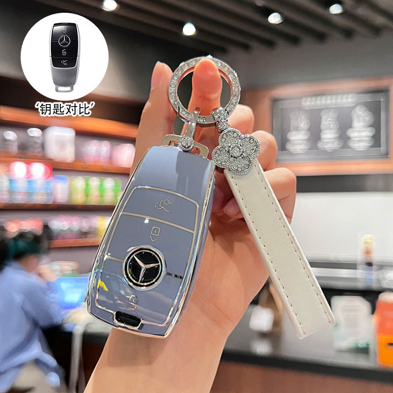 Suitable for Mercedes-Benz key cover GLS450 imported GLE350 high-end GLE450 coupe GLS400 car four 4 key shell