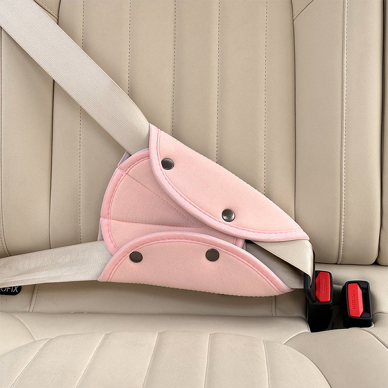 Car Kids Safety Belt Shoulder Protector, Cute Anti-Stranglehold Neck Protector, Baby Car Adjustment Fixed Limiter
