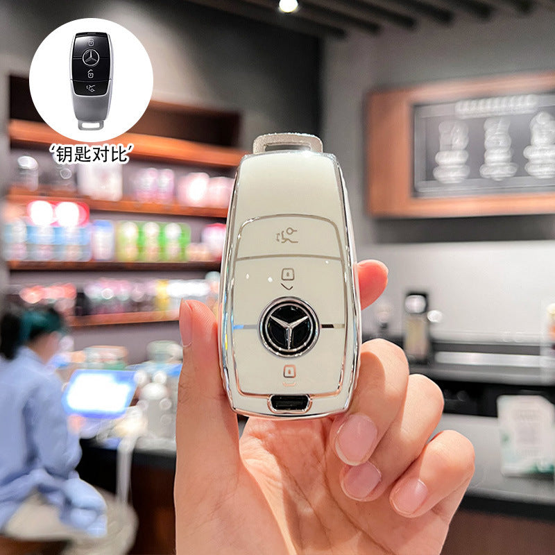 Suitable for Mercedes-Benz key cover GLS450 imported GLE350 high-end GLE450 coupe GLS400 car four 4 key shell