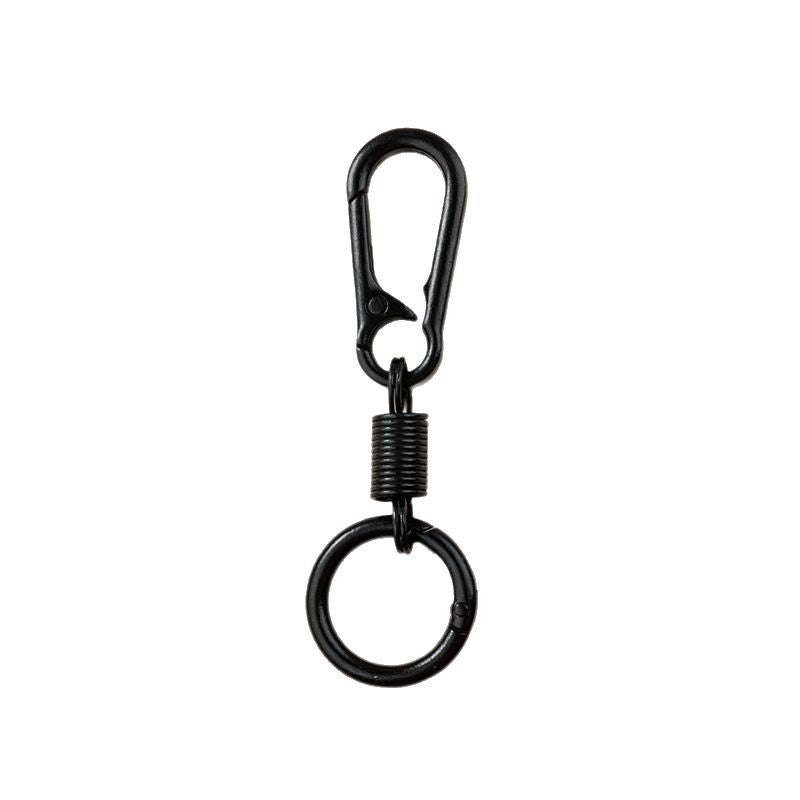 Colorful Breathing Rebound Ring Keychain Solid Color Simple Zinc Alloy Car Cross-Border Carabiner Keychain