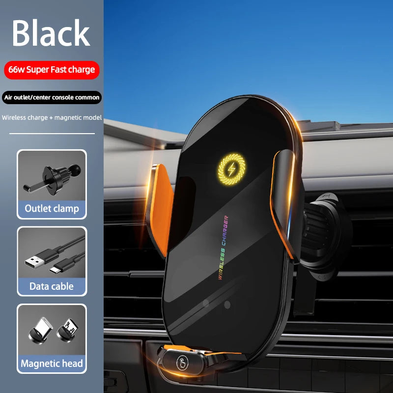 66W Wireless Car Phone Charger & Holder