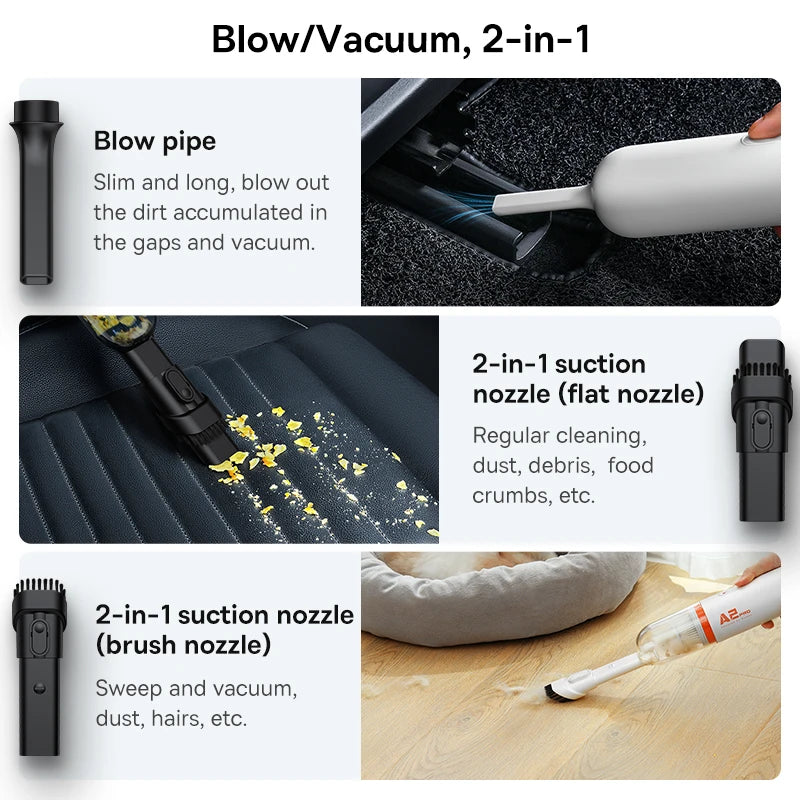 Baseus A2Pro – Cordless Car Vacuum & Air Blower