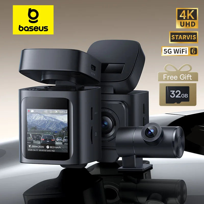 Baseus VD1 Pro – 4K Dual Dash Cam with GPS & Wi-Fi