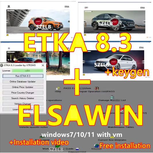 2026 Latest Car Repair Software Elsawin 6.0 Etka 8.3 Electronic Parts Catalog Elsa Win 6.0 For V-W For A-udi Car Software
