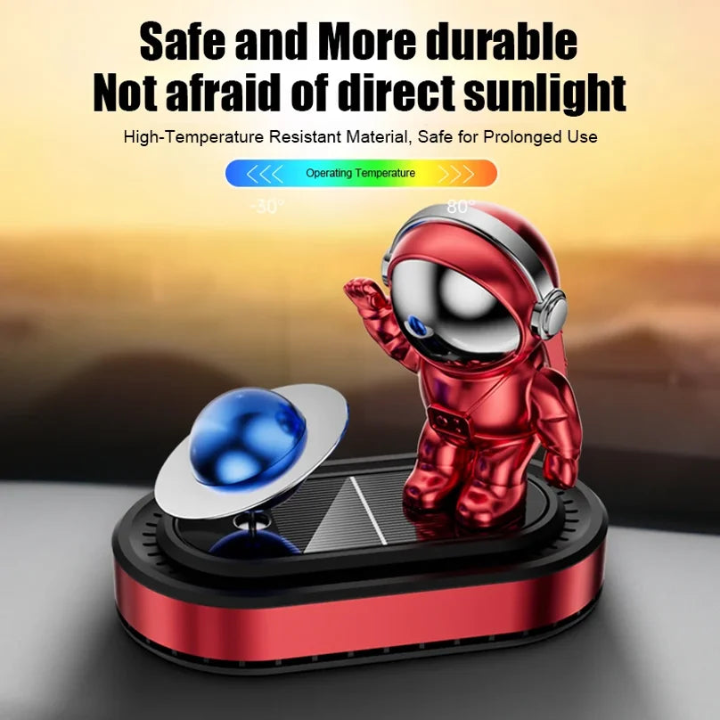 Solar Car Air Freshener Astronaut Car Scent Diffuser Rotatable Solar Car Aromatherapy Fresheners Car Interior Accessories