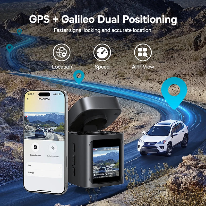 Baseus VD1 – 3K Front & Rear Dash Cam with GPS