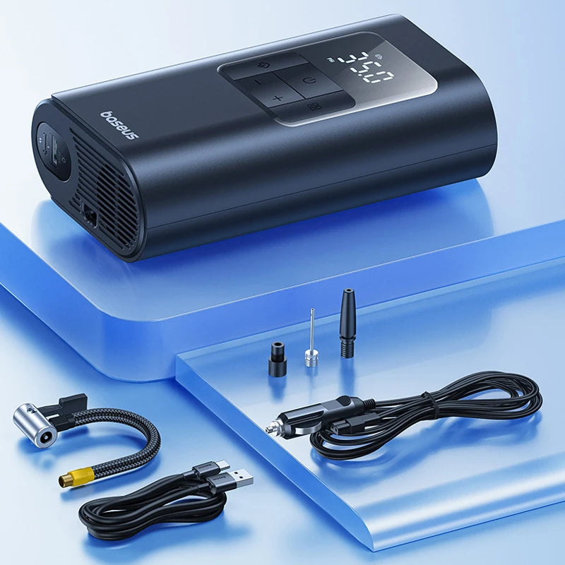 Baseus 2-in-1 Portable Tire Inflator – Cordless & Wired