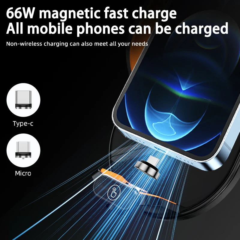 66W Wireless Car Phone Charger & Holder