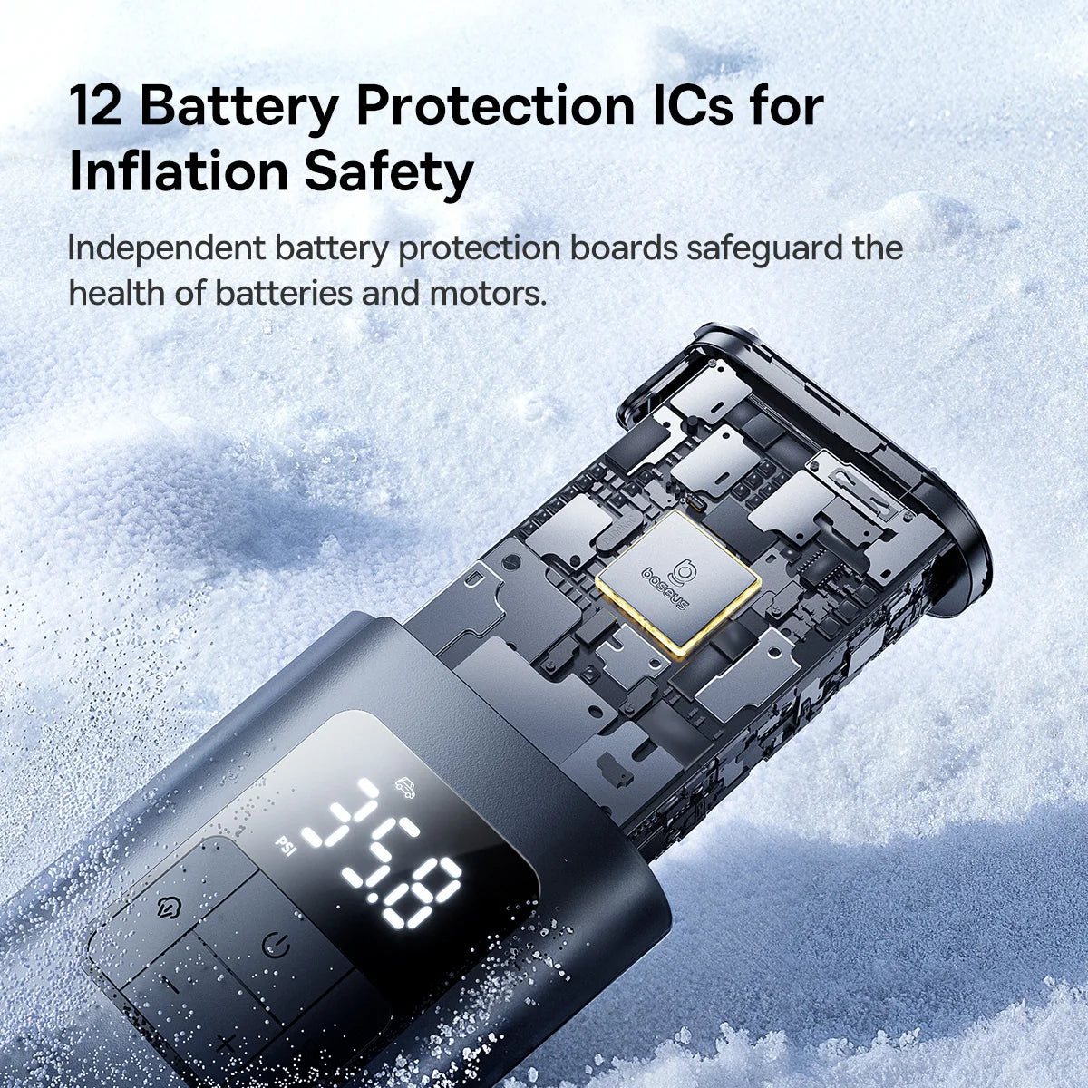Baseus 2-in-1 Portable Tire Inflator – Cordless & Wired