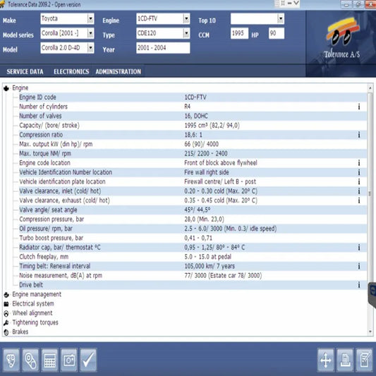 2021 Newest Tolerance Data 2009.2 Auto Repair Data with Free Keygen Unlimited Activator Software Car Repair Tool Diagnostic