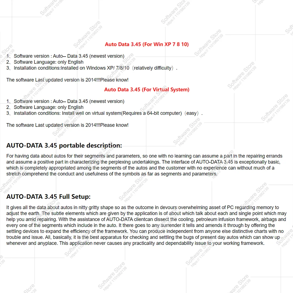 2026 Auto-Data 3.45 Car Repair Diagnosis Software Auto Data 3.45 2014 Year Latest Version With Install Video Free Installation