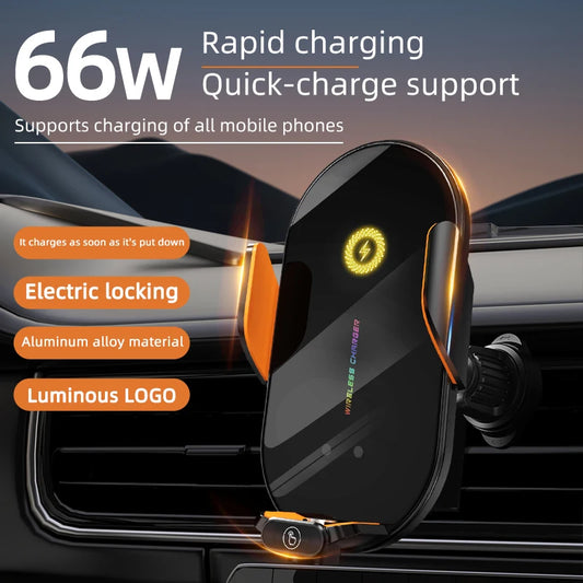 66W Wireless Car Phone Charger & Holder