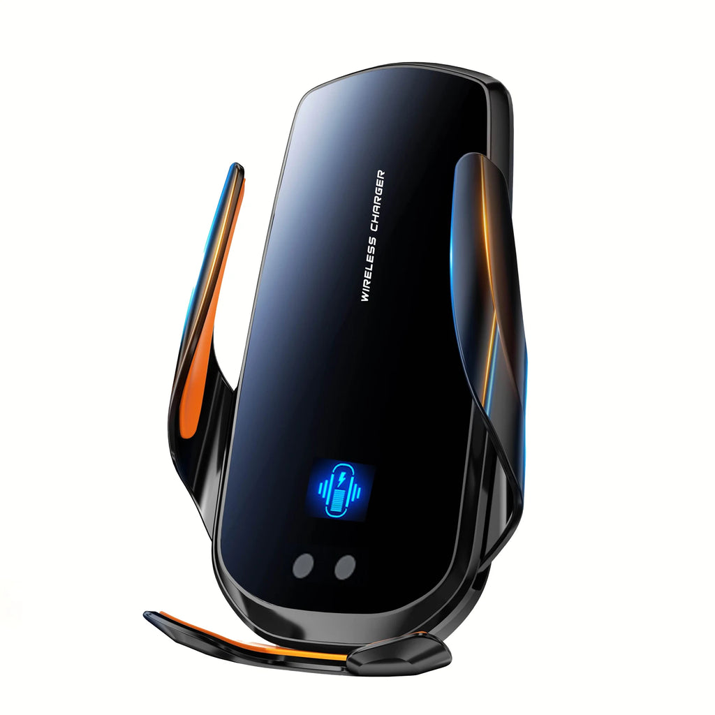 XDrive ChargeGrip Pro™ 15W Wireless Car Phone Holder – Auto-Clamping, 360° Rotation, Fast Qi Charging