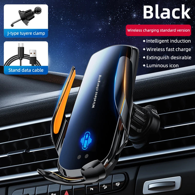 XDrive ChargeGrip Pro™ 15W Wireless Car Phone Holder – Auto-Clamping, 360° Rotation, Fast Qi Charging
