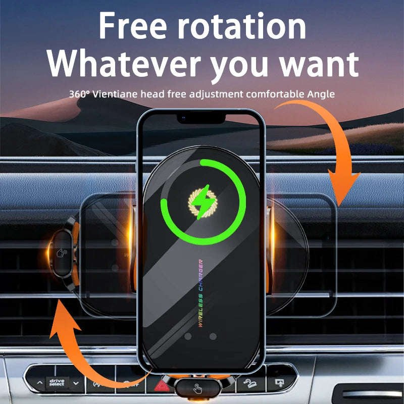 66W Wireless Car Phone Charger & Holder